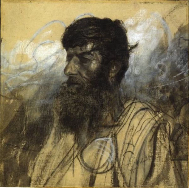 Francesco Paolo Michetti - 204, Studio di testa per gli Storpi, Museo Nazionale della Scienza e della Tecnologia Leonardo da Vinci. Collezione Rossi, Milano